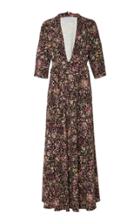 Luisa Beccaria M'o Exclusive Floral Print Gown