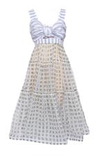 Leal Daccarett Rayito De Luna Patterned Silk-chiffon Dress
