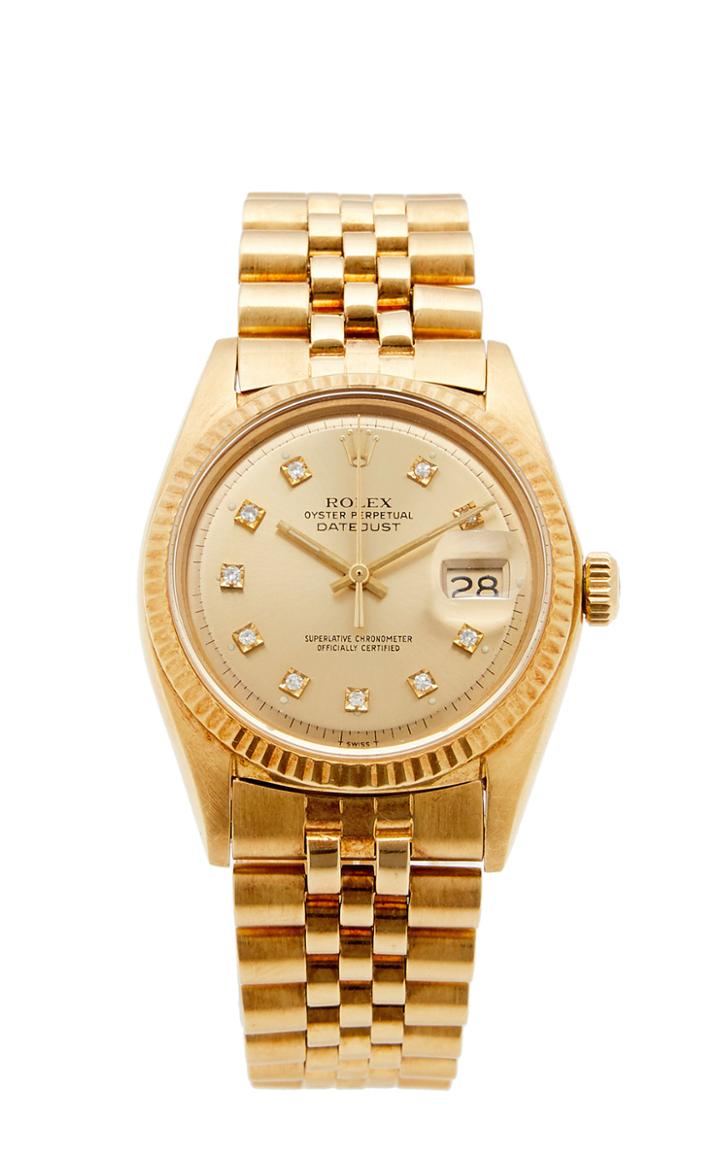 Vintage Watches 18k Gold Vintage Rolex Datejust