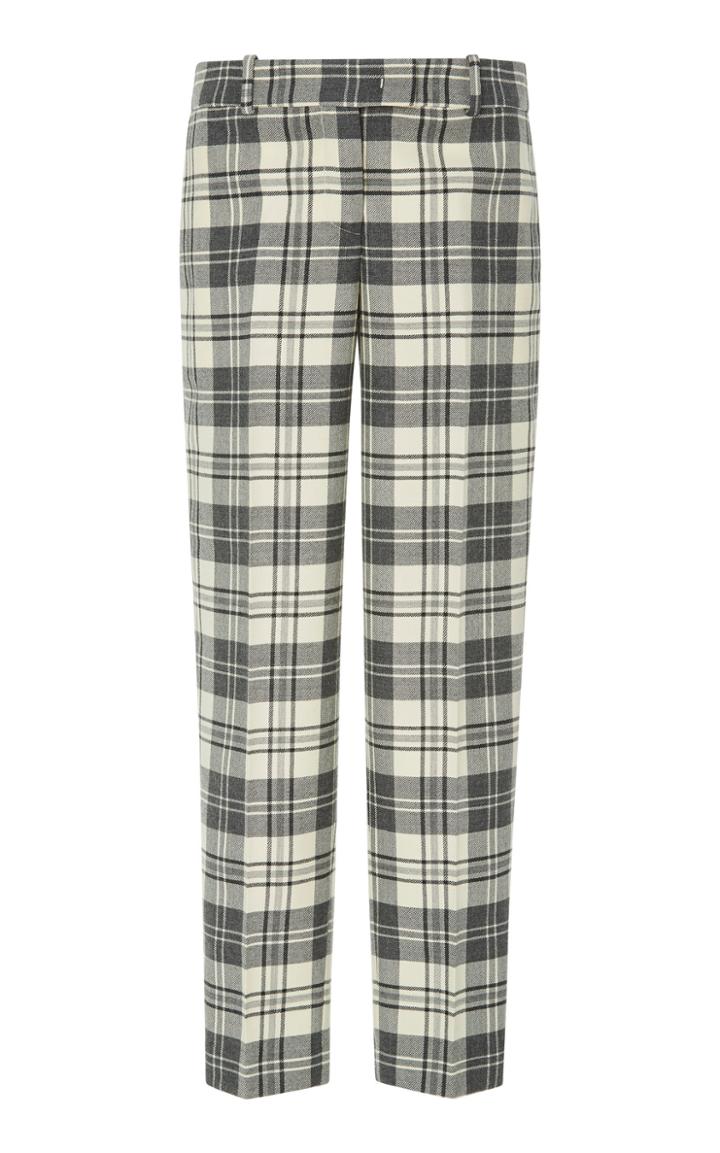 Ermanno Scervino Plaid Straight-leg Twill Trousers