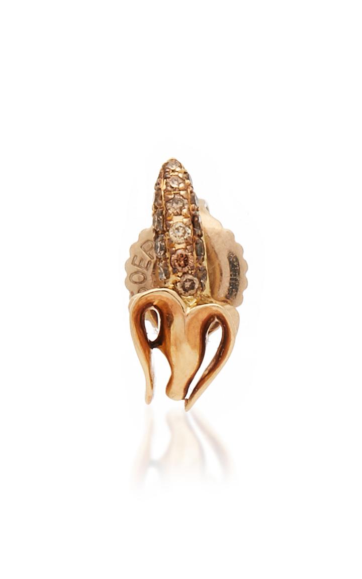 Bibi Van Der Velden Mini Banana Stud Diamond (single Earring)