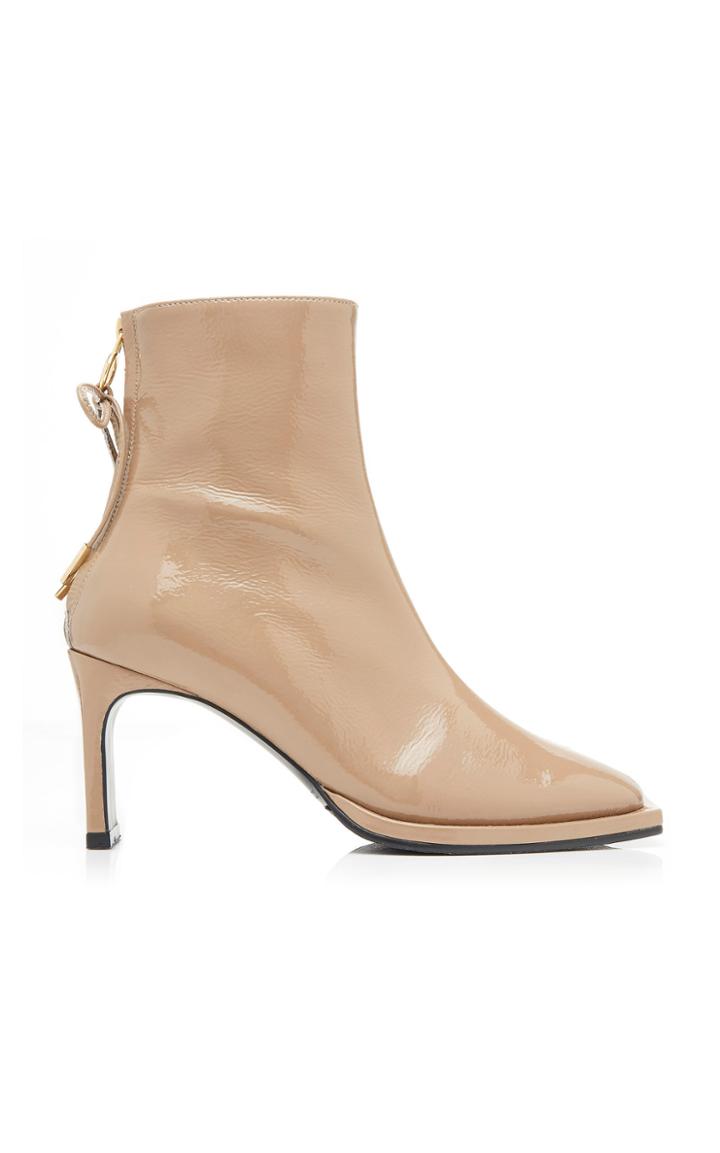 Reike Nen Wrinkled Patent Leather Boots