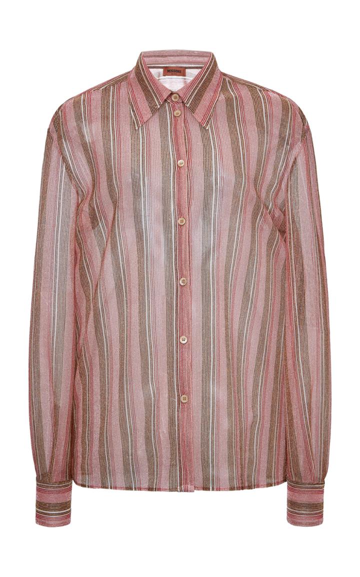 Moda Operandi Missoni Striped Collared Shirt Size: 40