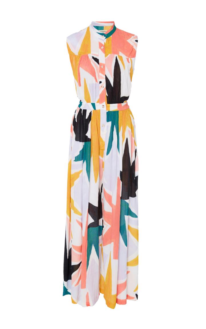 Mara Hoffman Printed Crinkled Voile Jumpsuit
