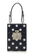 Oscar De La Renta Polka-dot Leather Clutch