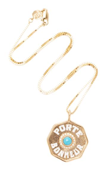 Marlo Laz Je Porte Bonheur 14k Gold Multi-stone Necklace