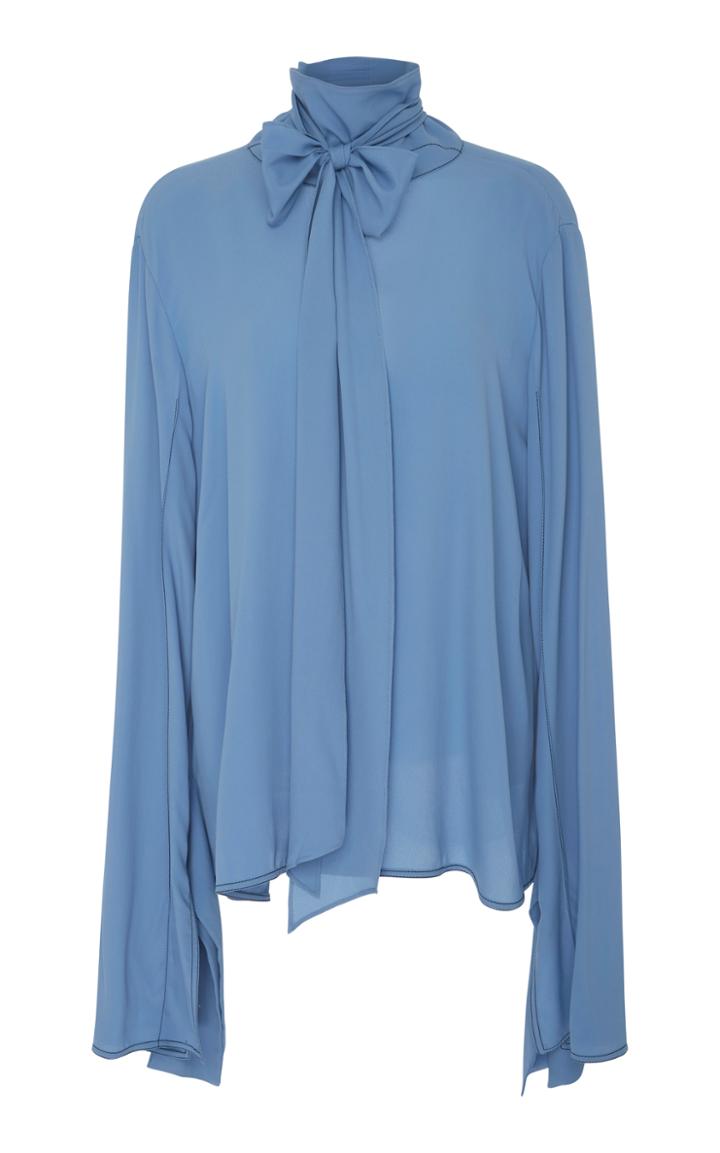 Marni High Neck Bow Blouse