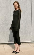 Moda Operandi By Malene Birger Orista Metallic Ribbed-knit Midi Skirt