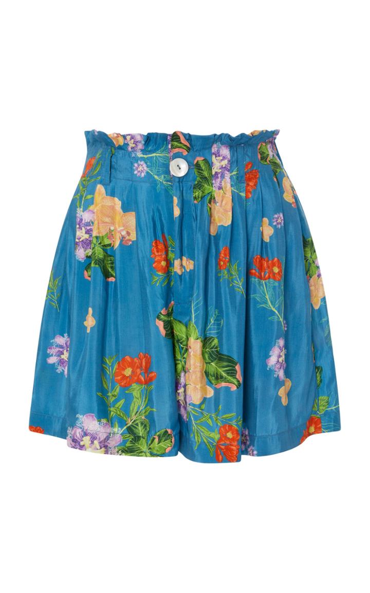 Verandah Floral Taffeta Mini Shorts