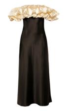 Anna October Full Moon Off-the-shoulder Satin Dress
