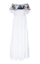 Stella Jean Off The Shoulder Layered Maxi Dress