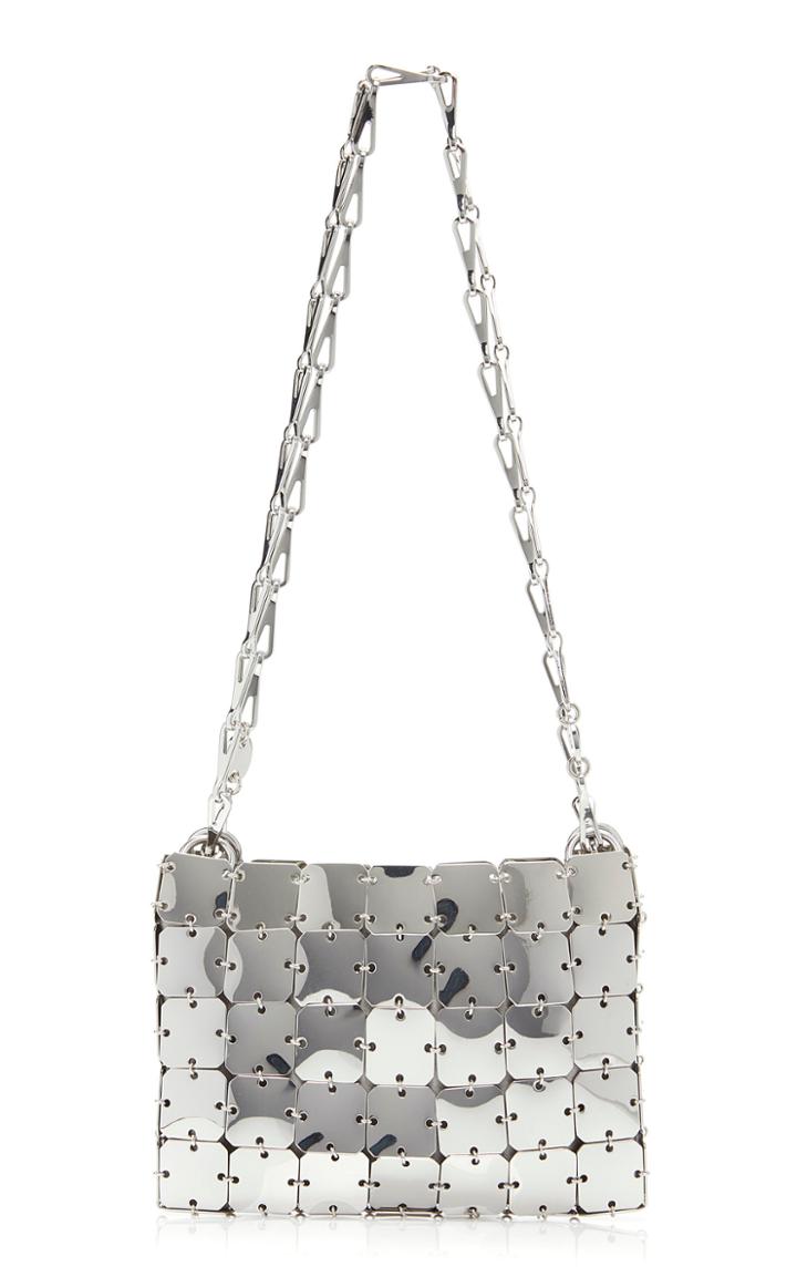 Paco Rabanne Square Nano 69 Metallic Tiled Brass Bag