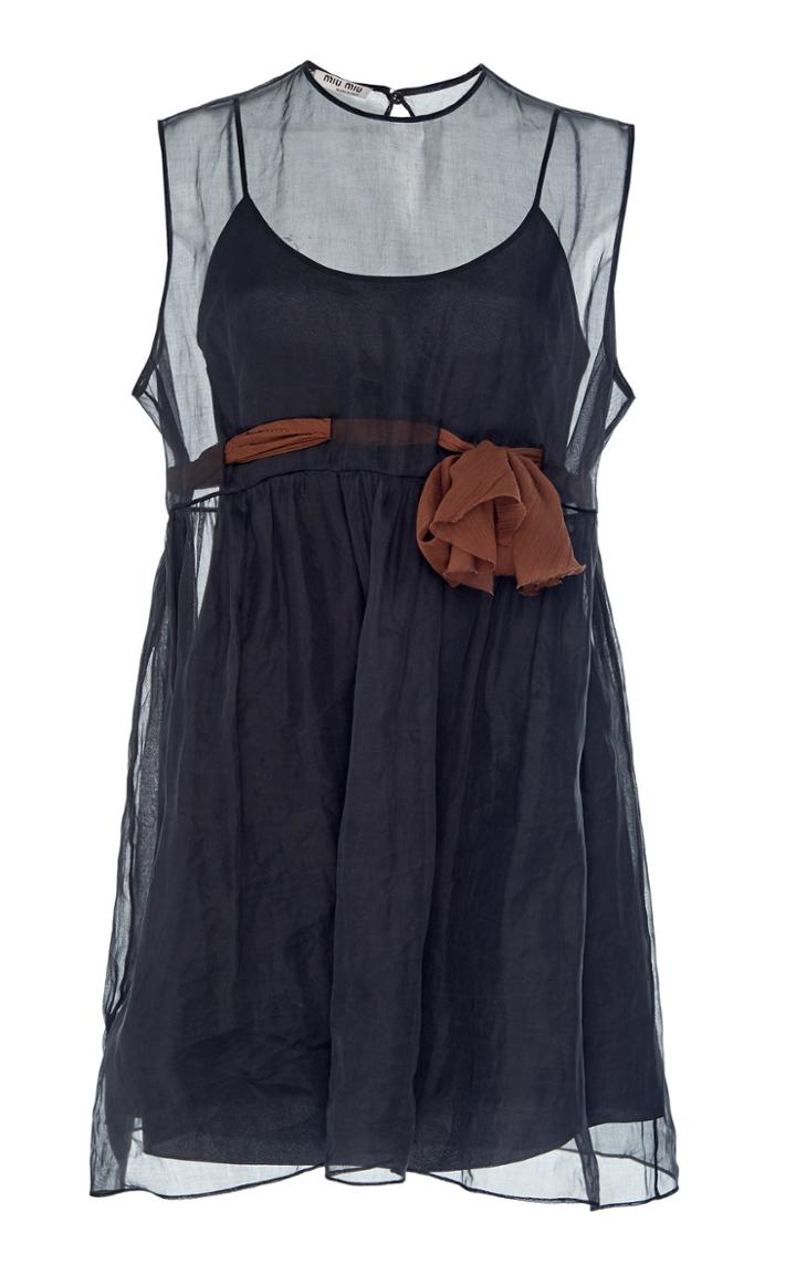 Miu Miu Sleeveless Organza Mini Dress