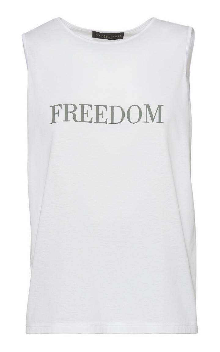 Fabiana Filippi Graphic Sleeveless Top