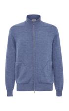 Fioroni High-necked Zip Cashmere Cardigan