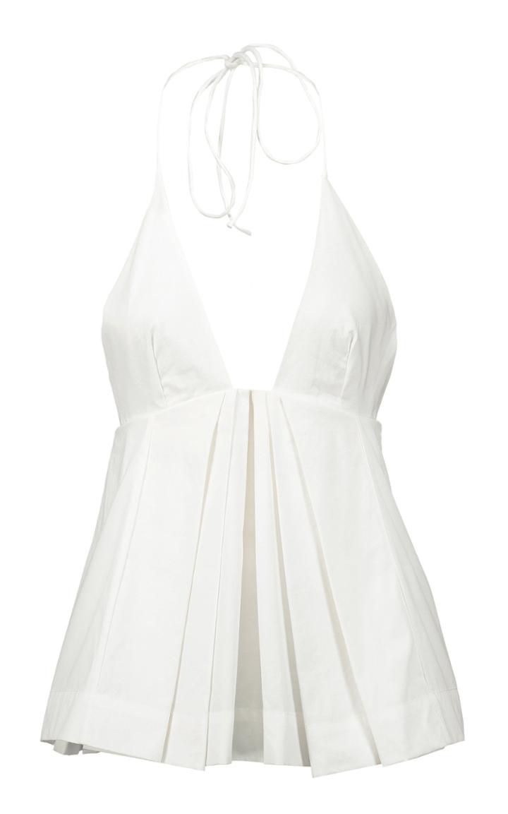 Kalita Atlas Cotton-poplin Halter Top