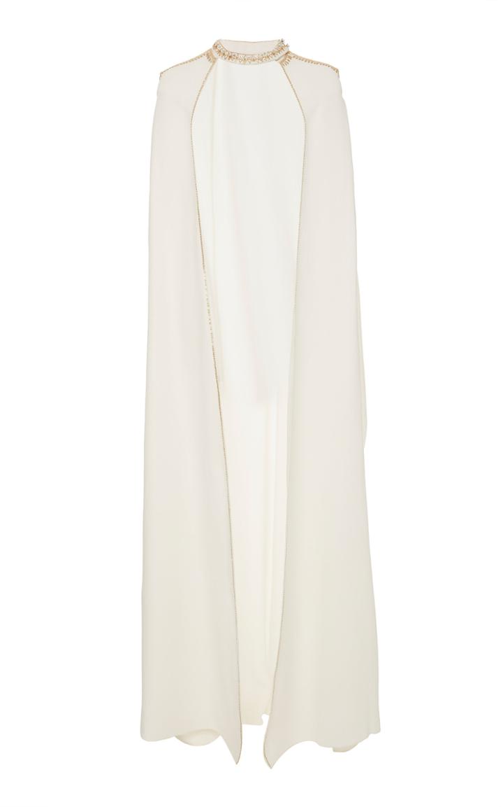 Cucculelli Shaheen Poesia Borders Silk Crepe Cape