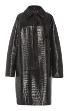 Moda Operandi The Row Eliana Pointed Collar Crocodile Coat Size: 8