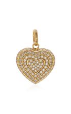 Moda Operandi Carolina Bucci Small White Diamonds Pave Cuore Pendant And Short 1885
