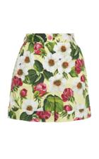 Dolce & Gabbana Floral-print High-rise Cotton Shorts