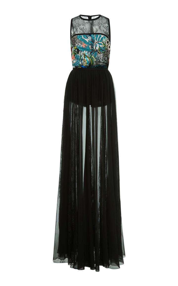 Elie Saab Floral Beaded Gown