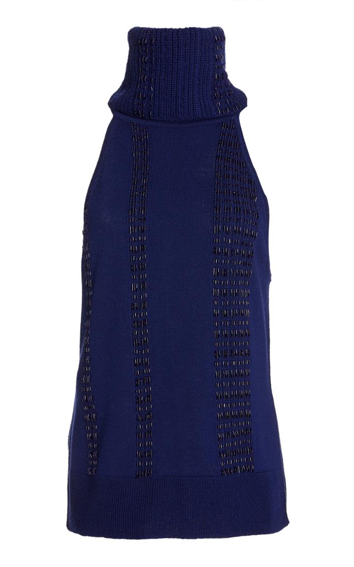 Moda Operandi Cushnie Sleeveless Wool Turtleneck Top