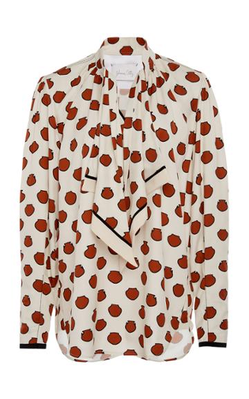 Johanna Ortiz Ancient Anecdotes Printed Scarf Neck Shirt