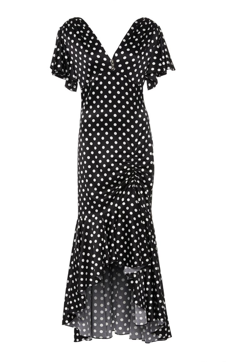 Caroline Constas Lucille Silk Midi Dress