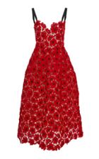 Oscar De La Renta Tea Length Cocktail Dress