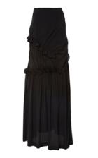 Preen By Thornton Bregazzi Pheodora Ruched Ruffle Maxi Skirt