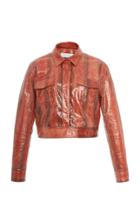 Marina Moscone Cropped Leather Jacket