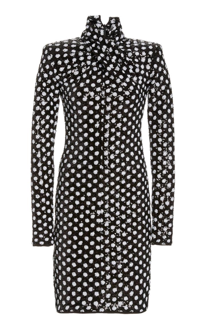 Richard Quinn Sequined Polka Dot Dress