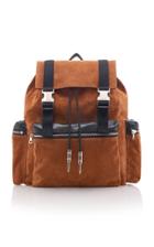 Amiri Leather-trimmed Suede Backpack
