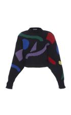 Attico Pattern Knit Crew Neck Sweater
