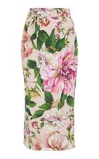 Dolce & Gabbana Floral-print Silk-blend Pencil Skirt
