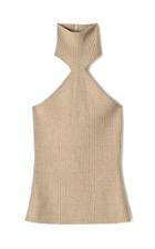 Moda Operandi Nanushka Margo Cutout Mlange Wool Turtleneck Top