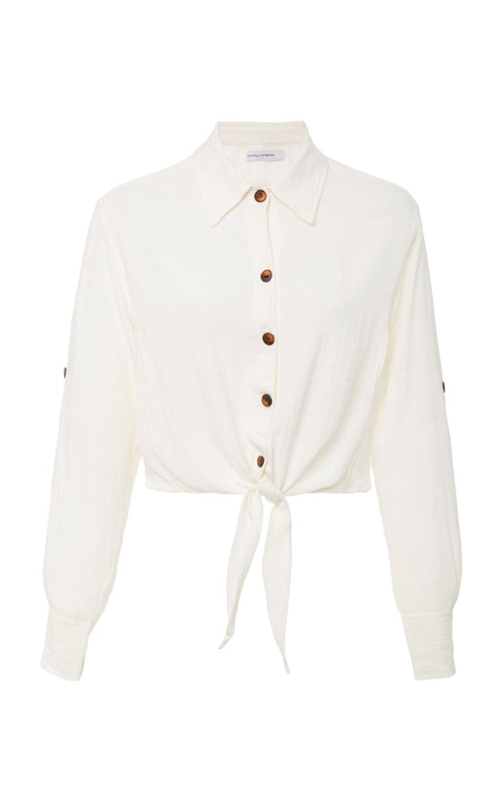 Faithfull Beau Rivage Cropped Buttondown Top