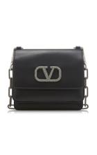 Valentino V-logo Leather Shoulder Bag