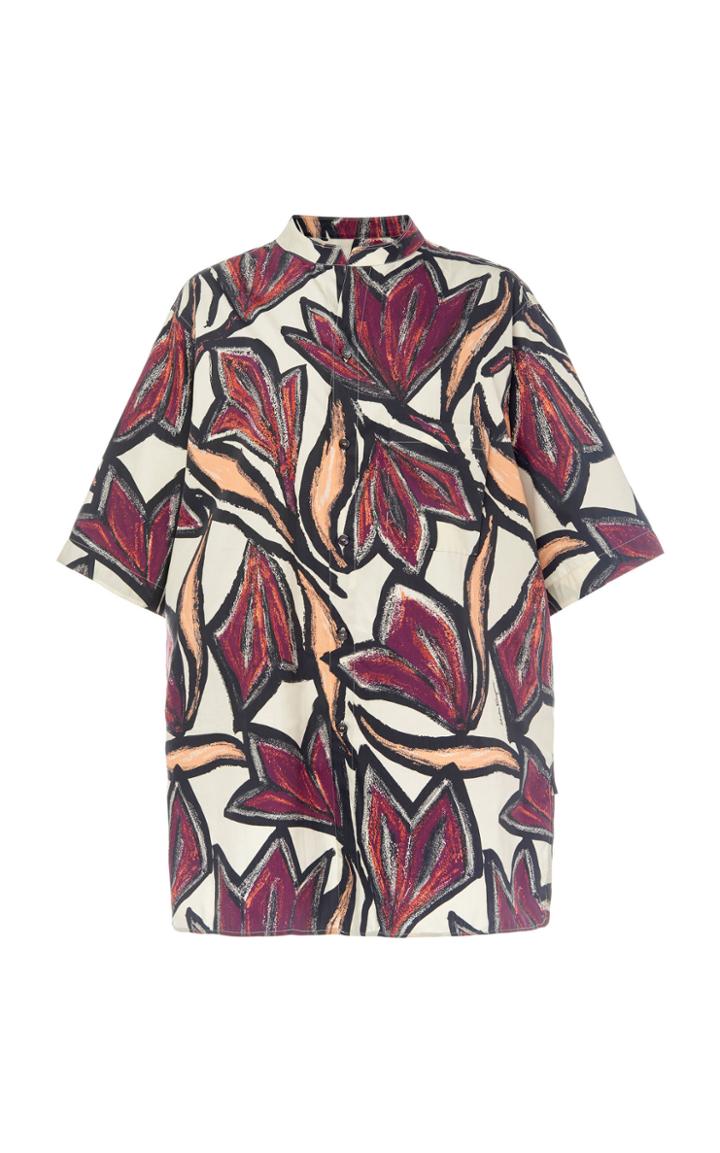 Moda Operandi Salvatore Ferragamo Printed Cotton-blend Top Size: 38