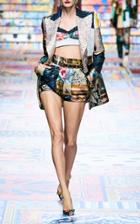 Moda Operandi Dolce & Gabbana Patchwork Brocade Shorts