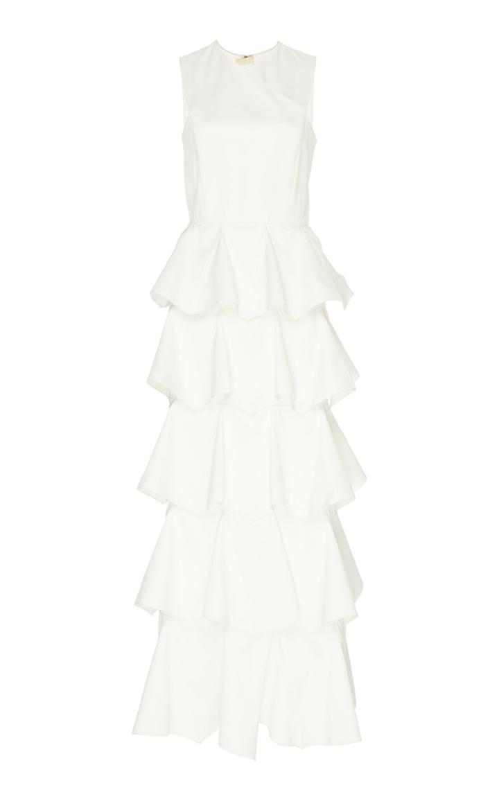 Maison Rabih Kayrouz Tiered Satin Gown