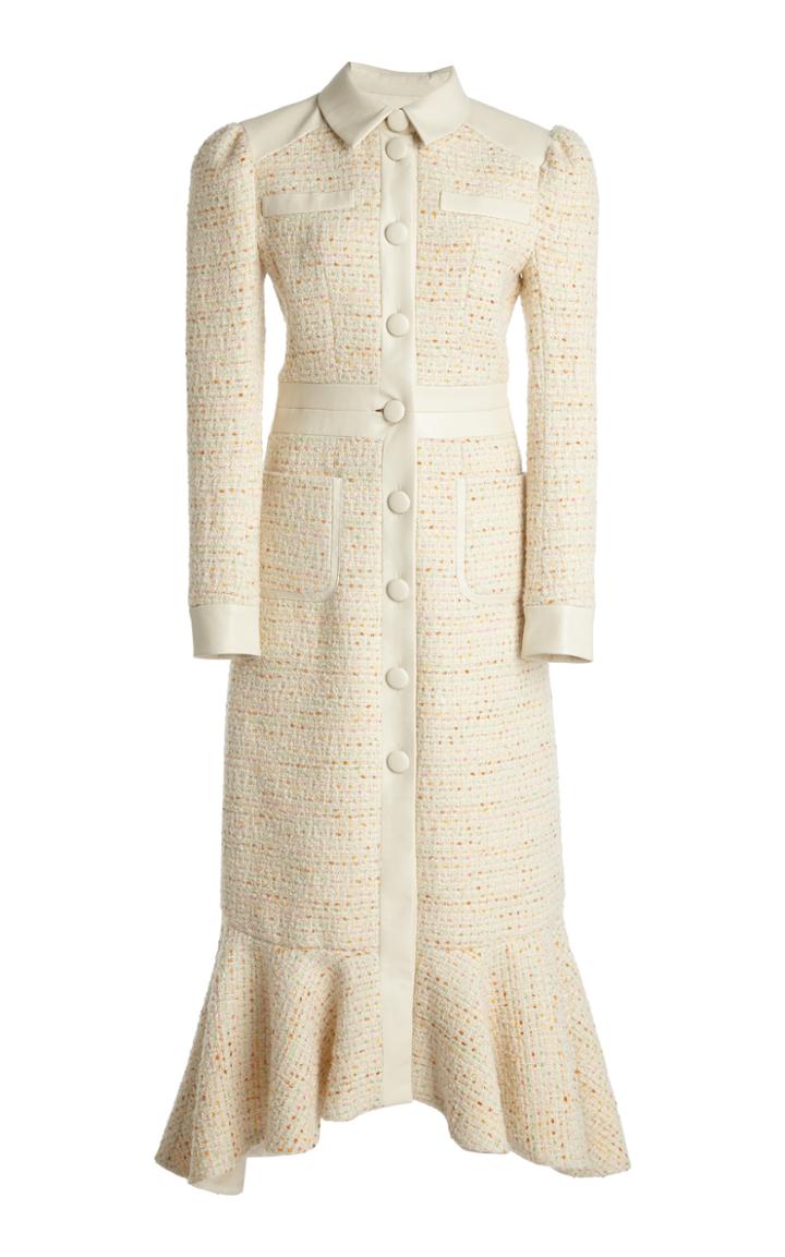 Moda Operandi Huishan Zhang Gigi Tweed Midi Dress
