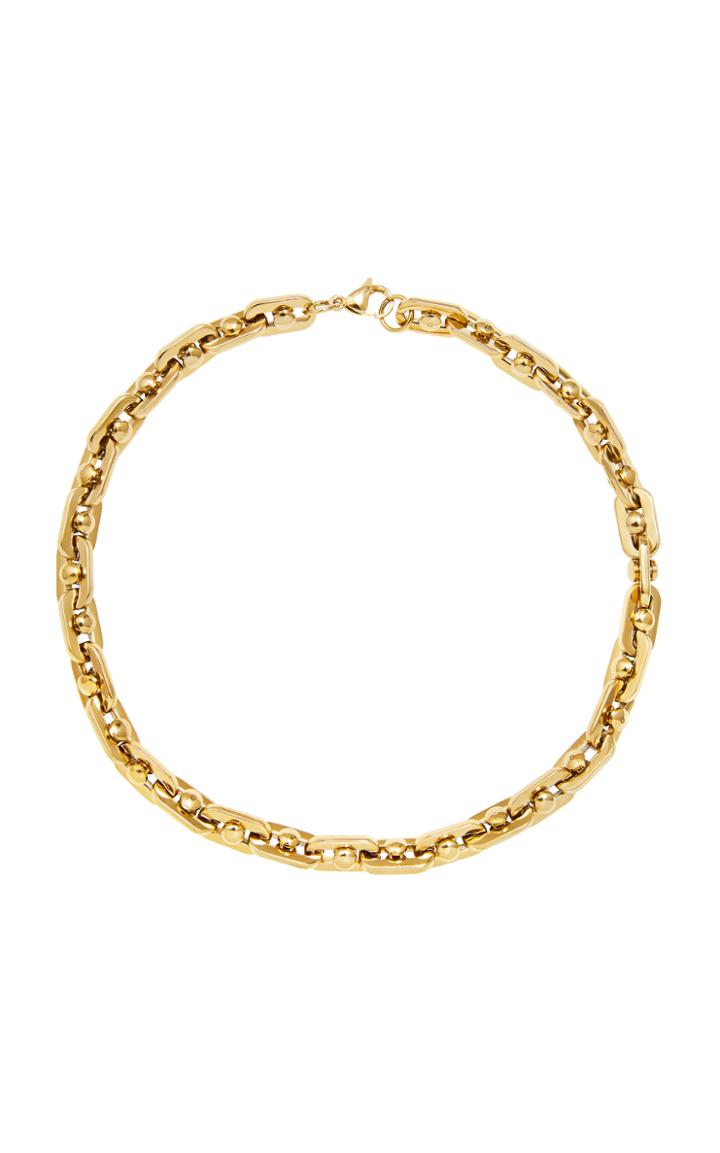 Fallon Bolt Gold-plated Brass Necklace