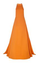 Emilia Wickstead Sleeveless Crepe Halter Gown