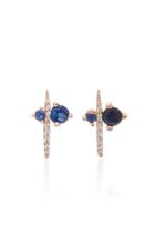 Sophie Ratner 14k Rose Gold Sapphire And Diamond Earrings