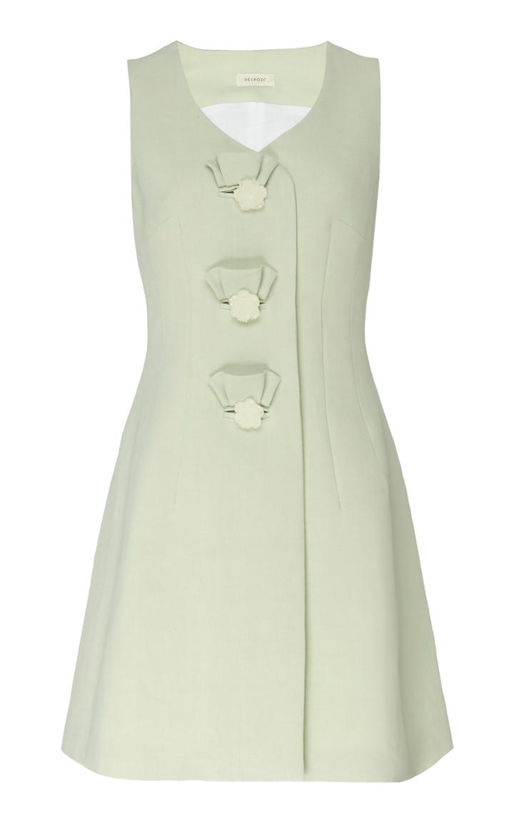 Delpozo Linen Canvas Long Waistcoat