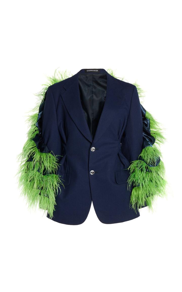 Moda Operandi Germanier Neon Feather Blazer