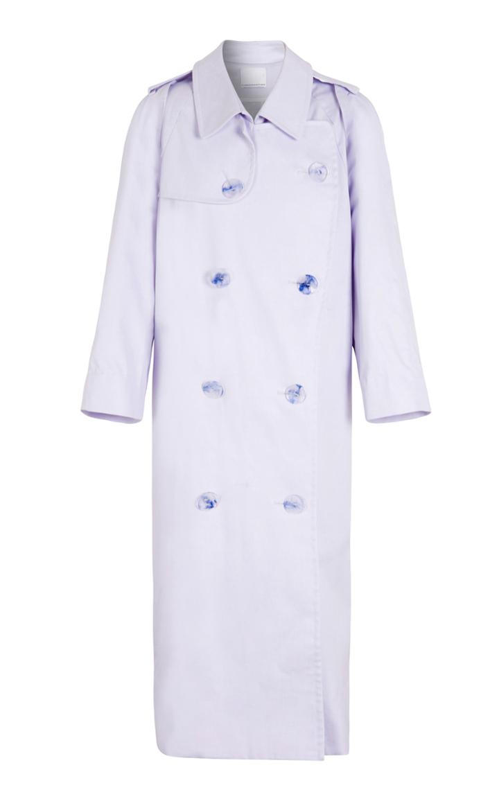 Christopher Esber Detachable Sleeve Double Breasted Trench