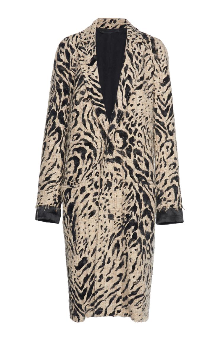 Haider Ackermann Tiger Print Raglan Coat