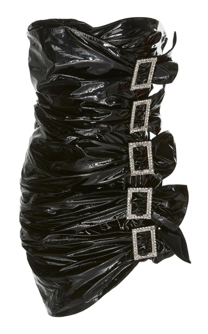 Alexandre Vauthier Patent Leather Buckle Dress